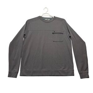 Black Clover Mens Gray Long Sleeve Crewneck Sweatshirt Pocket Size L
